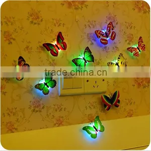 3D Wall Paper Stick on Baby Night Light Best Decoration Bedroom Butterfly Shape thumbnail-1