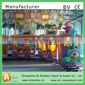 New Design High Quality Cheapest Amusement Outdoor Playground Electric Mini Track Train thumbnail-1