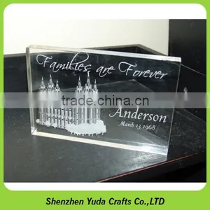 Engraved Plexiglass Block CNC Router Acrylic Custom Finished Clear Acrylic Prototype Parts thumbnail-1