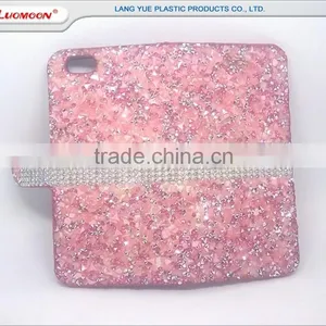 Floating Diamond Bling Leather Flip Wallet Phone Case for Iphone 6 7 Plus thumbnail-5