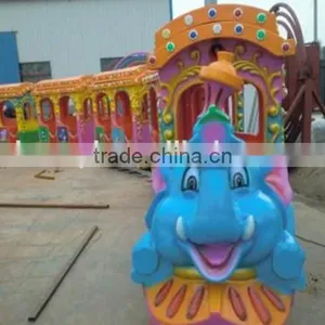 Animal Toys Design Amusement Park Equipment Mini Electric Elephant Train Ride for Kids thumbnail-3