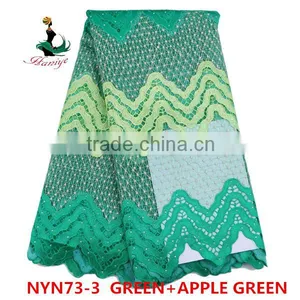 Haniye 2016 Wholesale Latest Nigeria Tulle Lace Fabric New Embroidery French Net Lace Fabric /NYN73 thumbnail-3