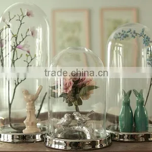 Wholesale Clear Glass Bell Jar With Wooden Base, High Quality Glass Bell Jar Dome Manufacture thumbnail-4