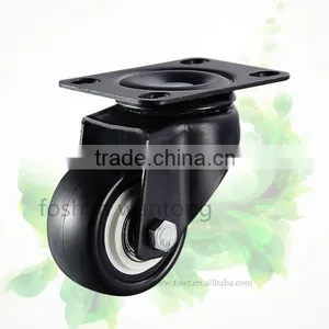 Light Duty Industrial Caster Black Polyurethane Wheel Small Caster thumbnail-5