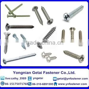 Self-Tapping Screws With Slotted Pan/round Head,DIN933/931,with Black /yellow Zinc Plated/blue White thumbnail-3