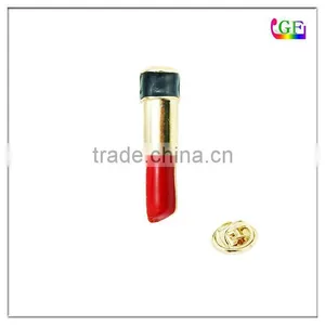 Enamel Red Lipstick LAPEL PIN Brooch thumbnail-1