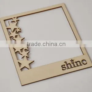 Wood Veneer Frame,MDF Flourish, Wooden Flourish Scrapbooking Card Craft Embellishments thumbnail-1
