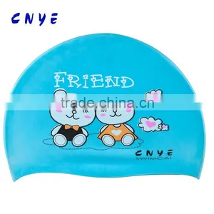 CNYE Good Brand Kids Swimming Cap Waterproof Boys Girls Swimming Cap Fashionable Kids Swimming Cap thumbnail-1