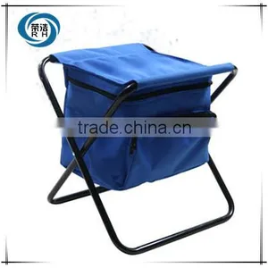 Folding Camping Stool Leg Rest Chair With Cooler Bag thumbnail-1