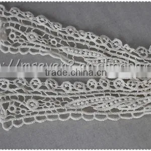 2016 New Embroidered Designs Collar, Machine Made Lace Collars, off White Cotton Lace Collar thumbnail-3