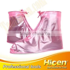 New Style Pink PVC Rain Shoe Covers thumbnail-1