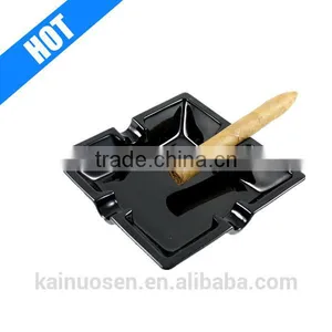 Great Smoke Ashtray Beautiful Black Finish With 4 Cigar Slots thumbnail-1