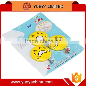 Funny Facial Expressions Sticky Pothook Hanger Pegs 3pcs Set (type 0082) thumbnail-1