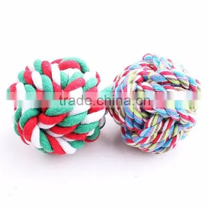 Pet Cotton Rope Toys Cotton Rope Woven Ball Small Size 6 cm thumbnail-1