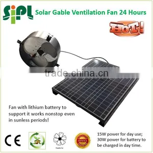 Vent Goods Solar Gable Fan With Battery and Adjustable Solar Panel High Quality Cooling Ventilating thumbnail-2