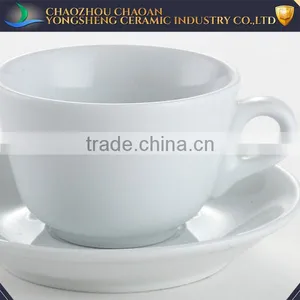 Classical White Porcelain Hotel Restaurant Bulk Tea Cup and Saucer thumbnail-2