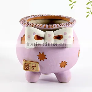 Korean Style Hand Painting Ceramic Small Decorative Flower Pots thumbnail-1