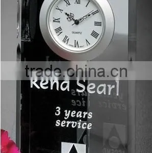 Sandblasting Custom Crystal Clock With Logo thumbnail-1