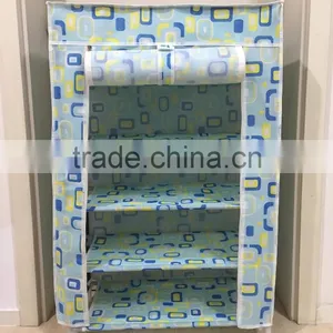 Shoes Storage Rack 4 Tiers Metal Shoes Shelf Organizer Holder Fabric Stand Closet thumbnail-4