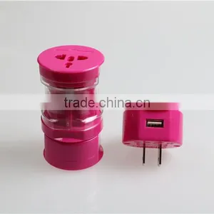 2016 Promotion Gift Item Multi World International Travel Adapter Low Price With USB Port From China Factory Directly thumbnail-3