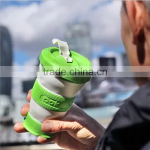 New Flexible High Quality Environmental Water Cup, Telescopic Coffee Cups, TPE Colorful Funny Useful Coffee Mugs For Wholesale thumbnail-2