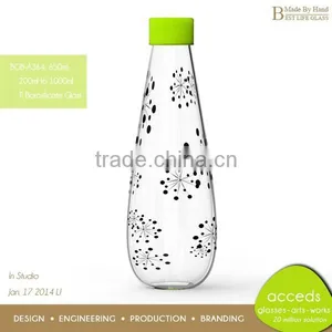Hand Made Pyrex Glass Wholesale Juice Bottles thumbnail-3