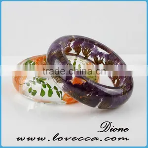 Latest Design Daily Wear Bangle Dry Flower Resin Bracelets thumbnail-1