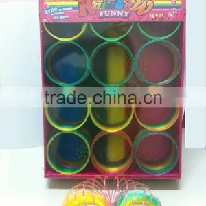 Popular Plastic 6.5cm Rainbow Spring Toys Educational Classic Toys for Kids/promotional Toys Raibow Circle thumbnail-1