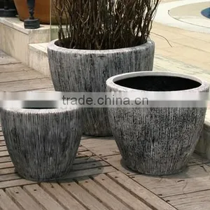 Sandstone Round Large Flower Pots Bronze Finish Flower Container thumbnail-5
