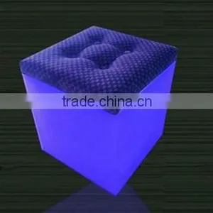 Multifunction Plastic 40cm LED Cube Stool thumbnail-1