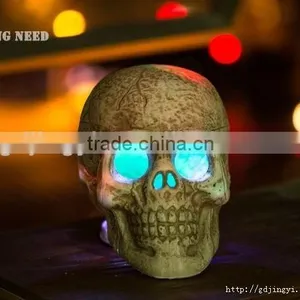 Plastic Skull Decoration With Led Light for Halloween Decor thumbnail-1