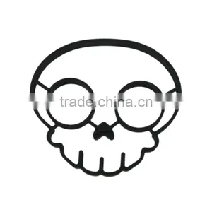 Non-stick Silicone Skull Shape Fried Egg Molds,Breakfast Pancake Slip Rings thumbnail-1