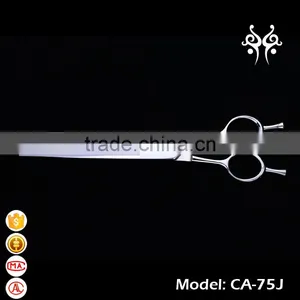 CA-75J 7.5inch Downward Curved Double Finger Rest Dog Grooming Scissors thumbnail-1