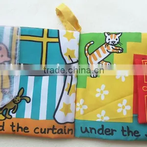 Hot Intelligence Development Cloth Cognize Hide and Seek Book Educational Toys For Kids Babys thumbnail-4