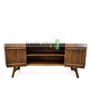 Buffet Modern Style For Living Room With Teak Wood Sloping Legs Model Arizona, Two Tone Color thumbnail-3