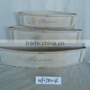 Triangle Decorative Wooden Flower Pots Garden Decorations thumbnail-5