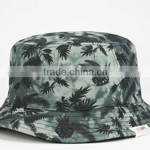Cool Short Brim Wholesale Custom Logo Hawaii Printing Floral Bucket Hat thumbnail-2