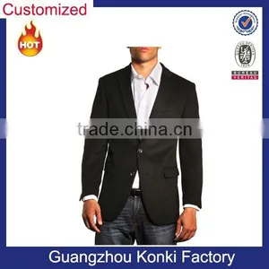 Men's Black Cashmere Blend Trim Fit Sportcoat thumbnail-1