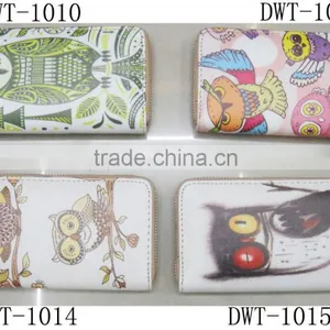 Fashion High Quality PU Stylish Print Owl Wallet thumbnail-4