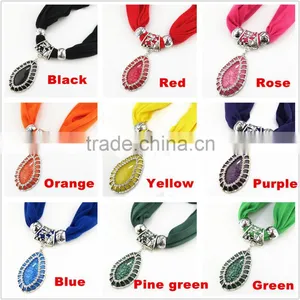 Cheap Acrylic Turquoise Pendant Jewelry Scarves Women Style Long Wrap Scarves 2016 Pendant Scarves thumbnail-1
