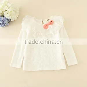 Fleece Undershirts Children Autumn Clothes High Quality Lace Girls Winter Lonh Sleeve Tee Warm Soft Kids Tee thumbnail-5