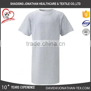 High Quality 100 Cotton Material Printing Pattern Patient Gown for Hospital Unisex Use thumbnail-1