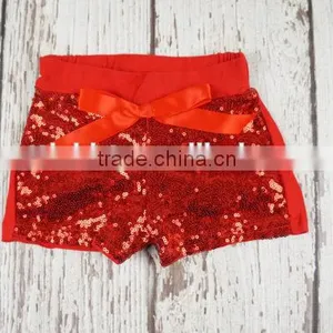 Fashion Newborn Baby Clothes Kids Girls Gold Sequin Matching Shorts With Bow Children Leggings thumbnail-4