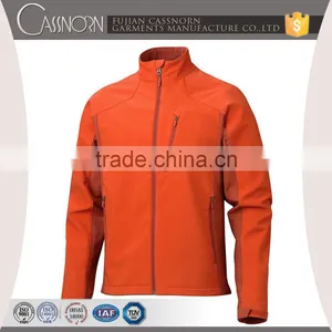 Hot Sale Custom Design Breathable Orange Softshell Jacket thumbnail-1