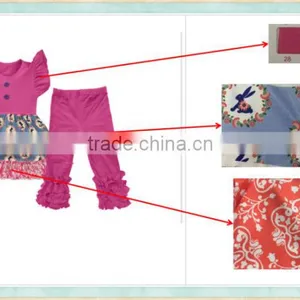 New Style Ibear Garment Kids Clothing Children Flutte Sleeve Outfit Wholsesale in thumbnail-1