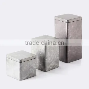 Factory Direct Sale Square Black Frosted Packing Metal Tea Tin Box General Packaging Tin Case Custom Wholesale thumbnail-6