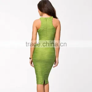 Fashion Sexy Women Summer Dresses Midi Cotton Halter Pencil Bodycon Dress 2016 thumbnail-5