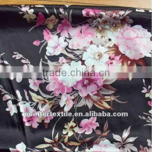 100% CREPE SILK SATIN FABRIC 19MM 55'' DIGITAL PRINTED thumbnail-1