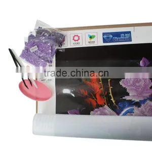 Handmade Purple Flower Pattern Embroidery Diamond Painting DIY 3D Kit Cross Stitch thumbnail-2