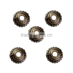 Zinc Based Alloy Spacer Beads Wheel Antique Bronze thumbnail-1